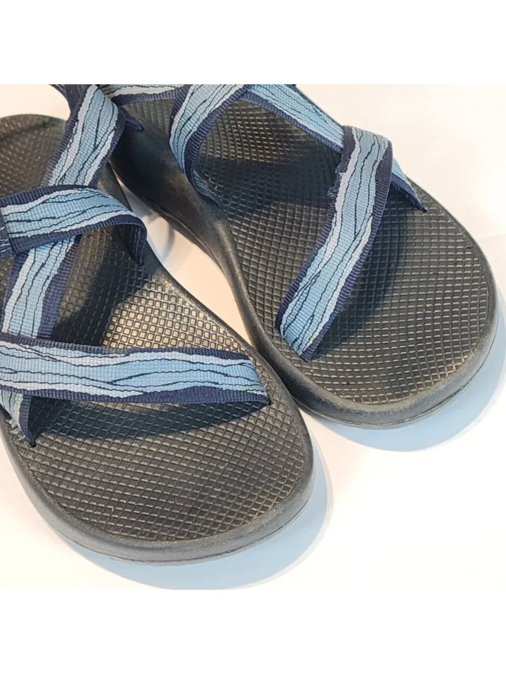 Chaco strappy sport sandals sz 11 men hiking summer blue wave